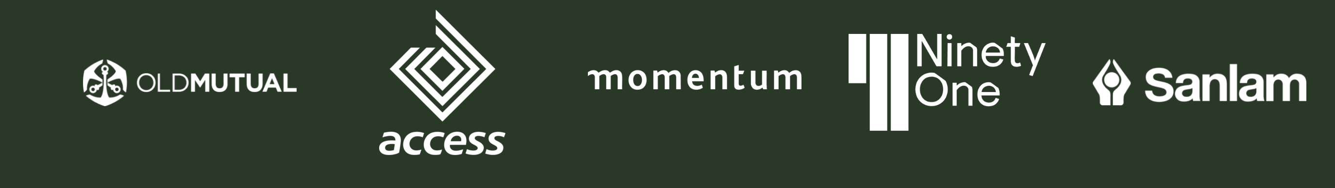 Old Mutual, Access, Momentum, Ninety One, Sanlam